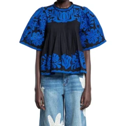 Best Agathe Applique Kortærmet Top Dame Bluser & Skjorter