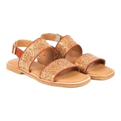 Clearance - Glitter Sandal, 5814 - Mandarin Glitter / Terracotta Dame Sandaler