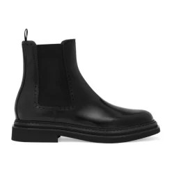 Sale Ankelstøvler i børstet kalveskind Chelsea Boots