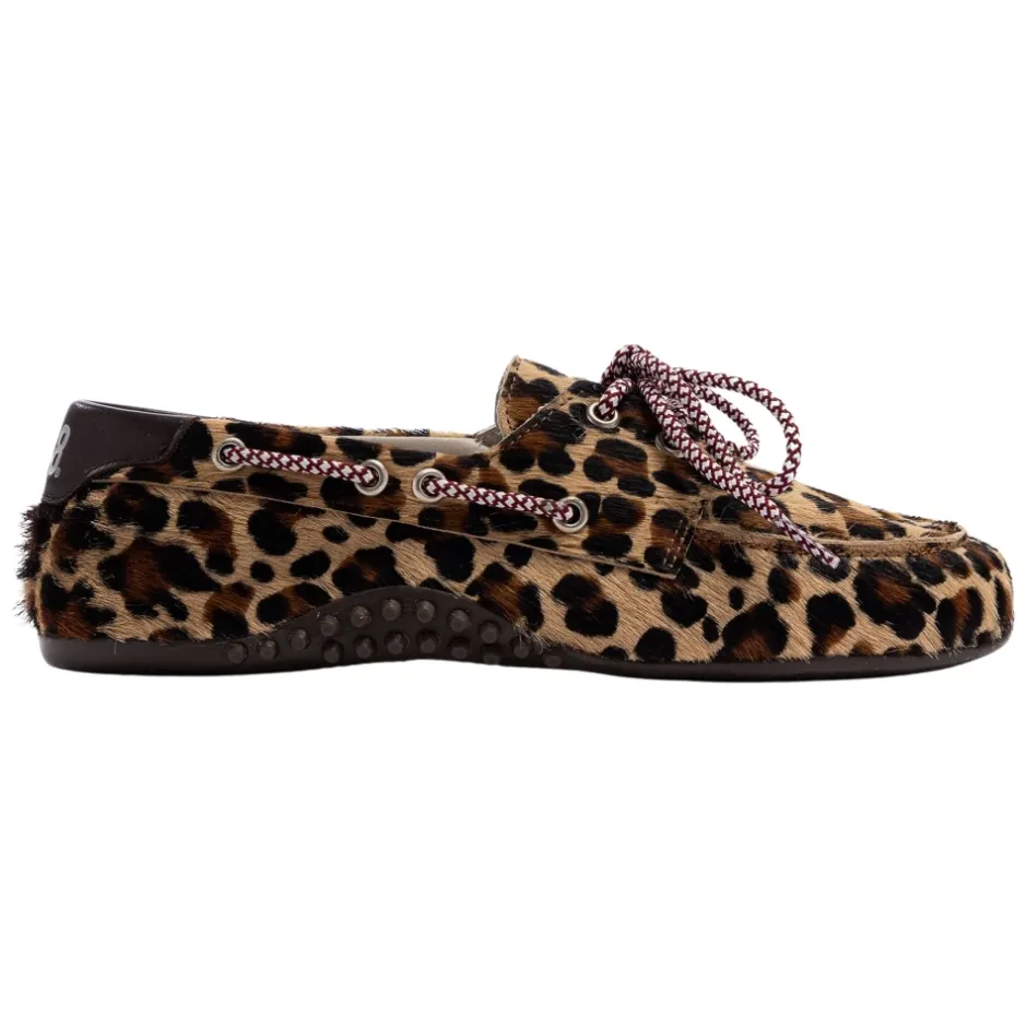 Antibes Leopard Wine Dame Loafers