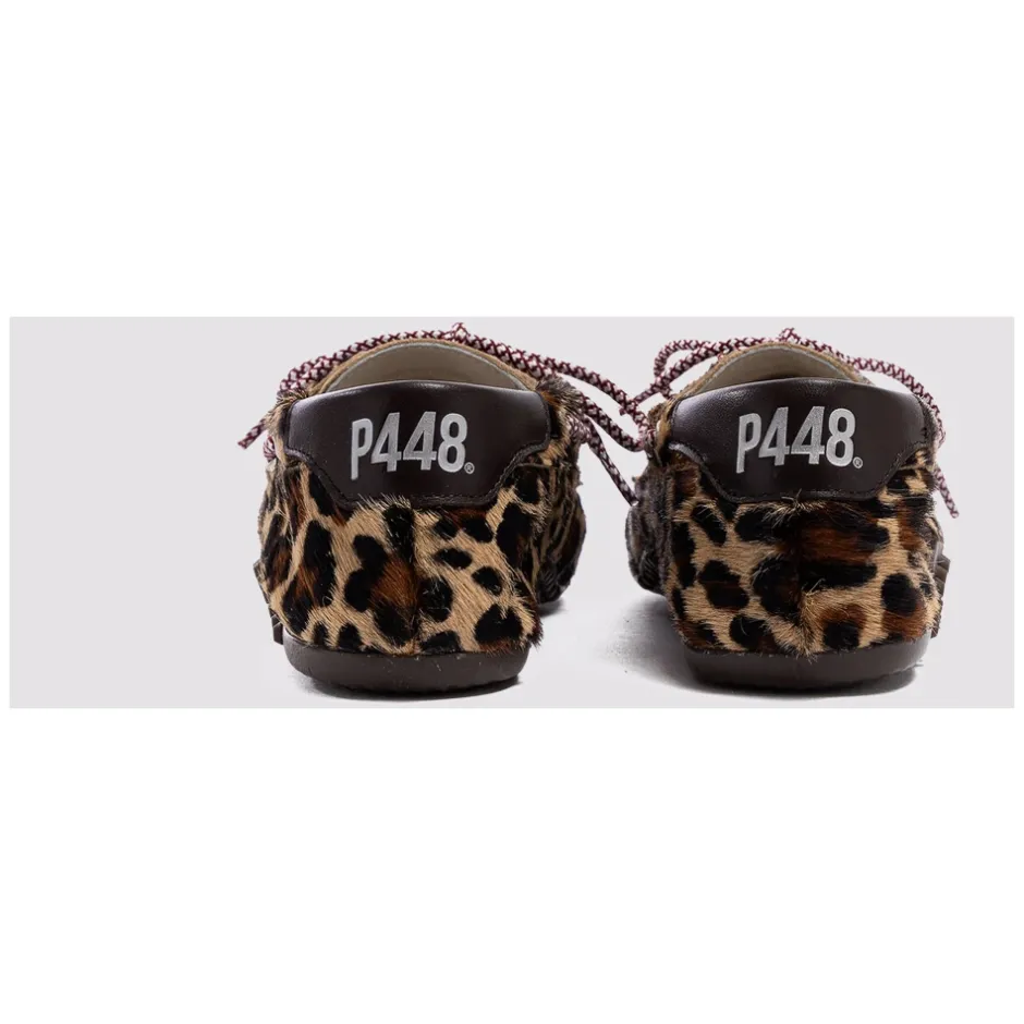 Antibes Leopard Wine Dame Loafers