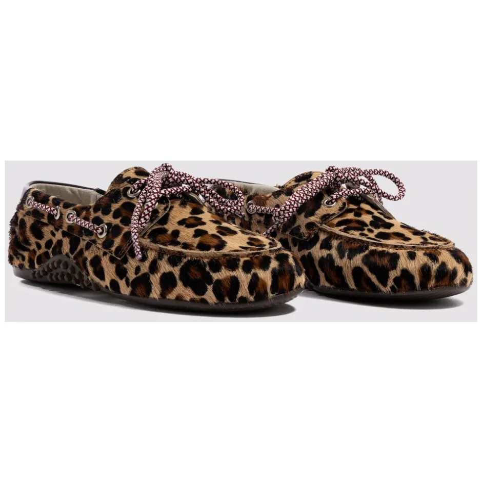 Antibes Leopard Wine Dame Loafers