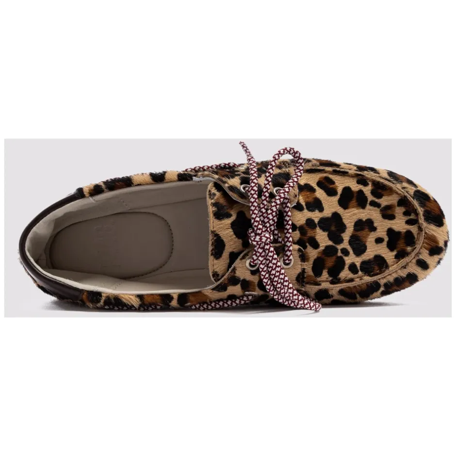 Antibes Leopard Wine Dame Loafers