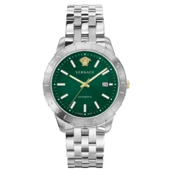 Clearance Automatisk ur med datovindue og rustfrit stål armbånd Ure