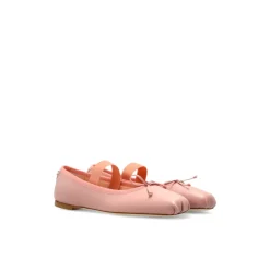 Online Ballerinasko i læder med elastikrem Børn Ballerinasko