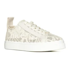 Clearance Blonder Sneakers med Lærdetaljer Dame Sneakers