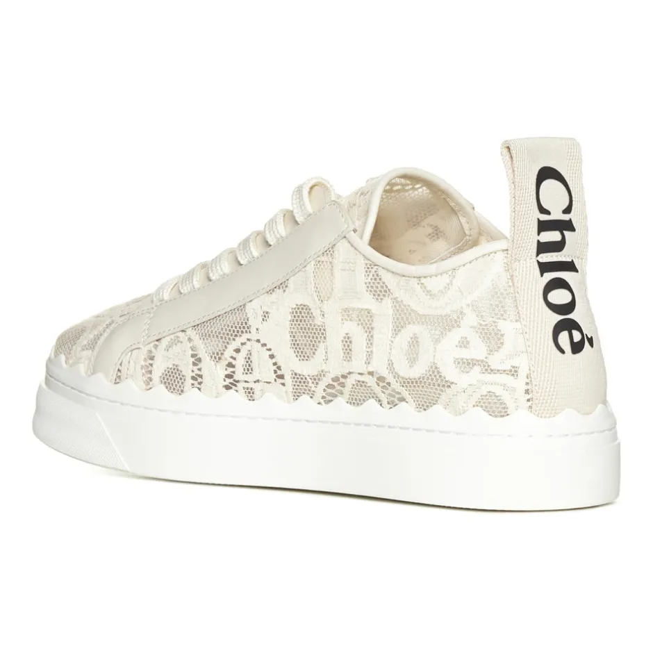 Clearance Blonder Sneakers med Lærdetaljer Dame Sneakers