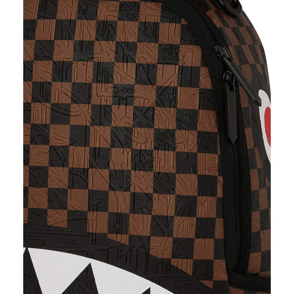 Clearance Big Backpack Shark Check Embossed B8232 Dame Rygsække