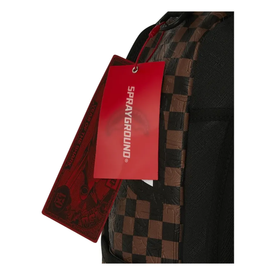 Clearance Big Backpack Shark Check Embossed B8232 Dame Rygsække