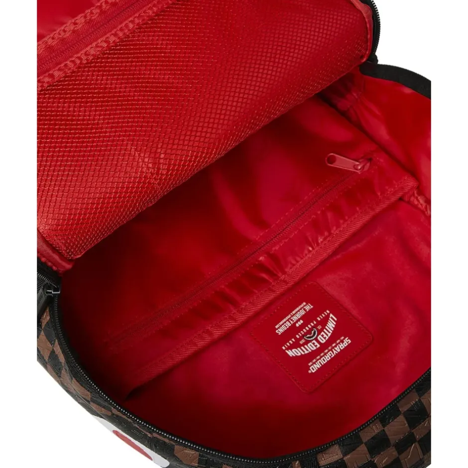 Clearance Big Backpack Shark Check Embossed B8232 Dame Rygsække