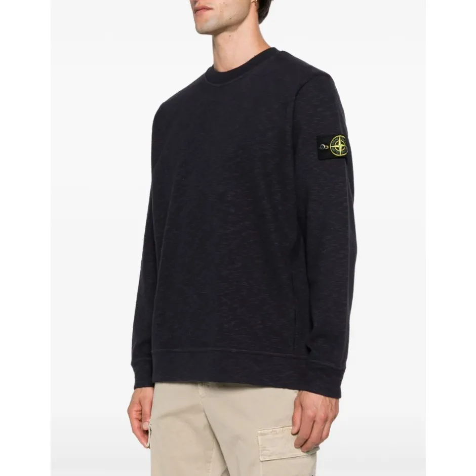 Best Bomuld Crewneck Sweatshirt med Badge Strik