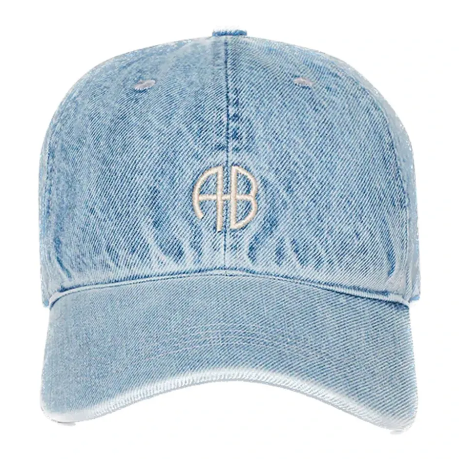 Clearance Bleached Blue Denim Kasket Dame Huer & Kasketter