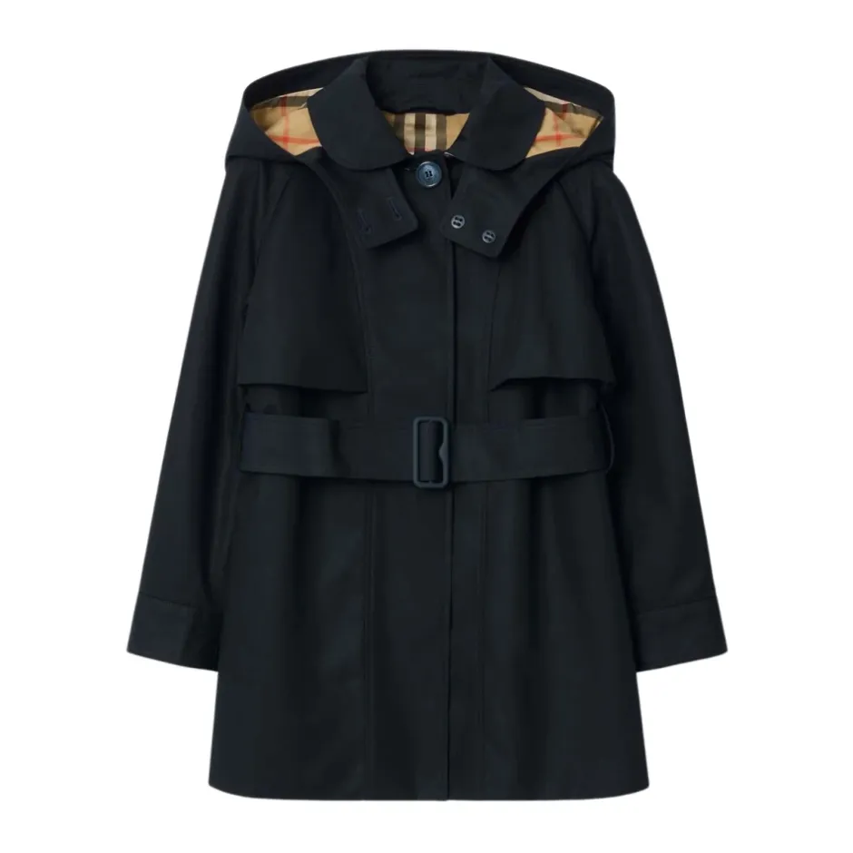 Best Bomuldsforet Trenchcoat med Hætte Børn Jakker