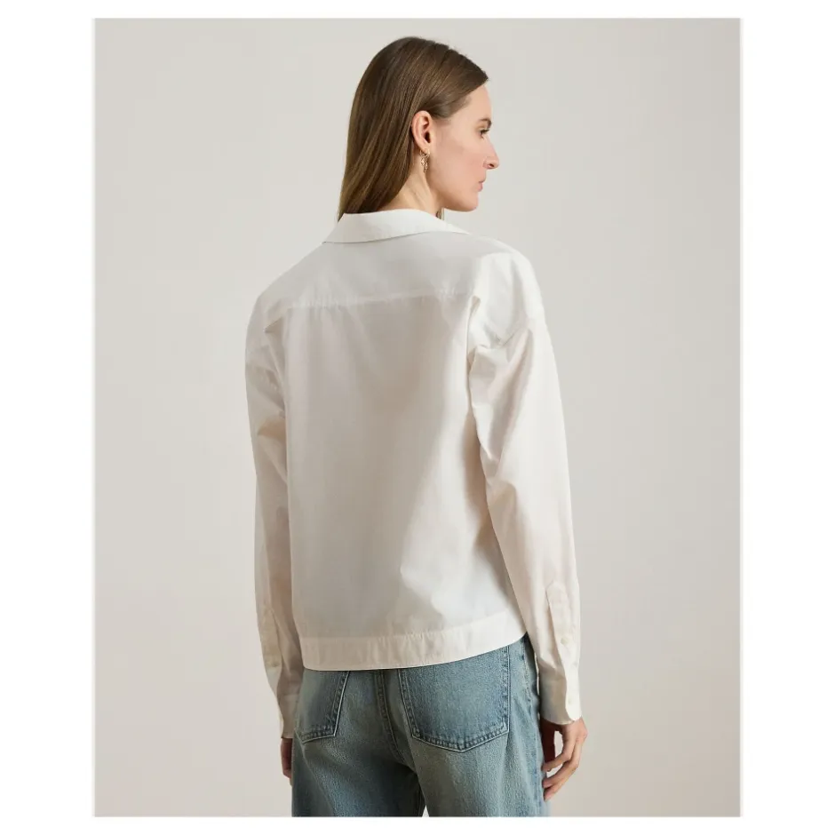New Broadcloth Cropped Skjorte Dame Bluser & Skjorter