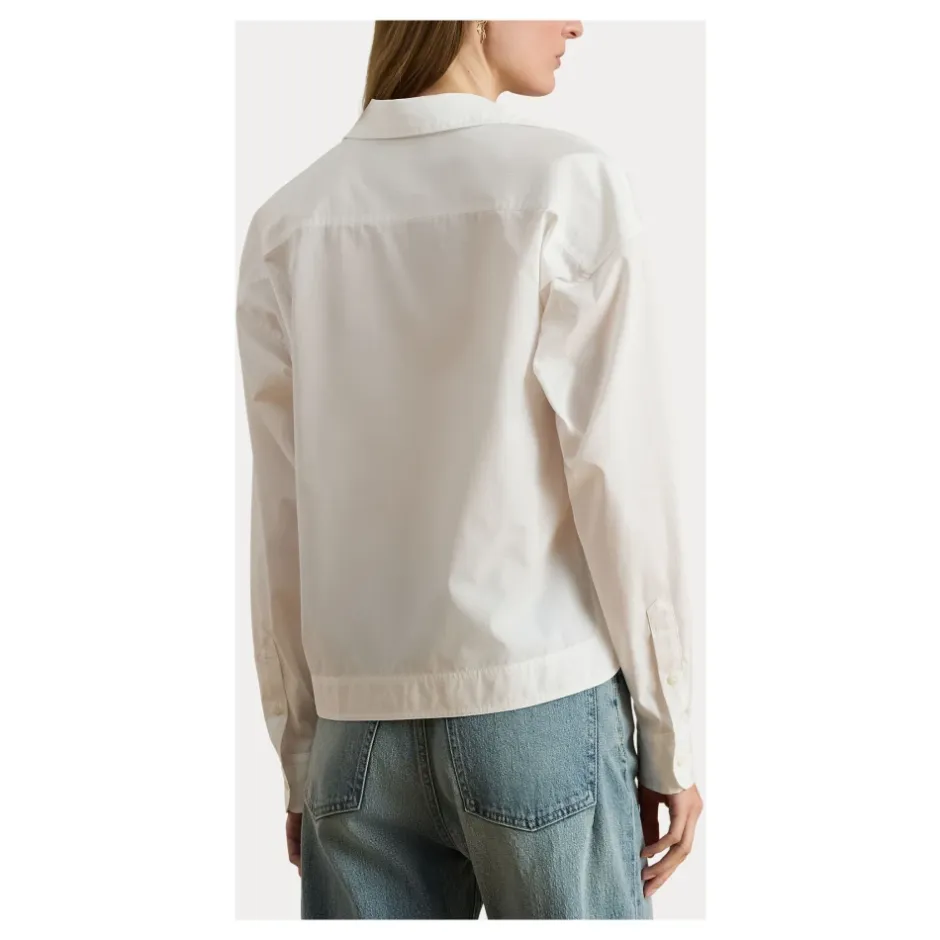 New Broadcloth Cropped Skjorte Dame Bluser & Skjorter