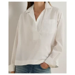 New Broadcloth Cropped Skjorte Dame Bluser & Skjorter