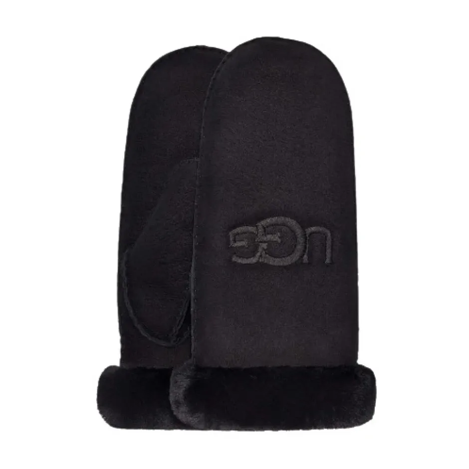 Best Broderet shearling Handsker Black Dame Handsker