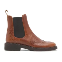 Best Brogue Chelsea Støvle - Cognac/ Dame Chelsea Boots