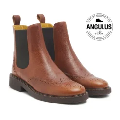 Best Brogue Chelsea Støvle - Cognac/ Dame Chelsea Boots