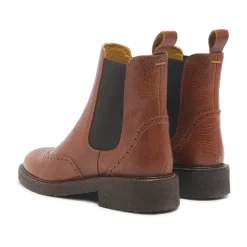 Best Brogue Chelsea Støvle - Cognac/ Dame Chelsea Boots