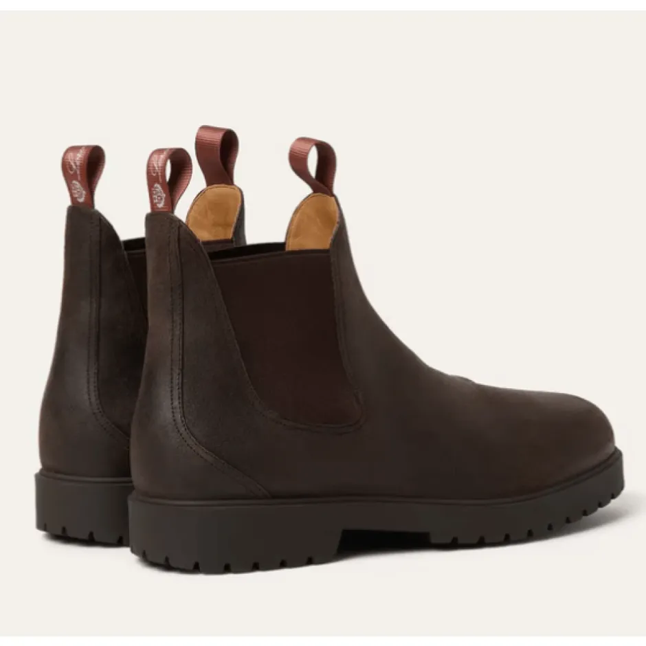 Sale Læder Chelsea Støvler med Kummel-Farvet Sløjfe Chelsea Boots