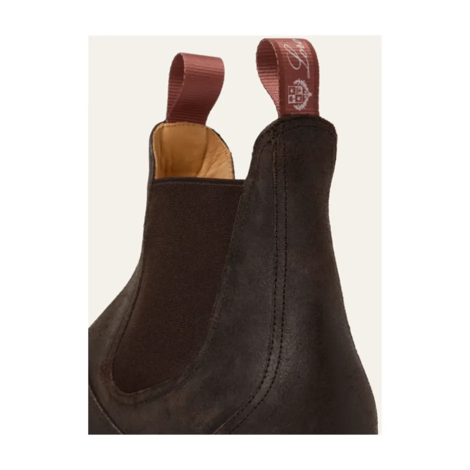 Sale Læder Chelsea Støvler med Kummel-Farvet Sløjfe Chelsea Boots