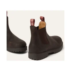 Sale Læder Chelsea Støvler med Kummel-Farvet Sløjfe Chelsea Boots