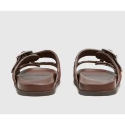 Outlet Læder Flade Såler Slides Sandaler