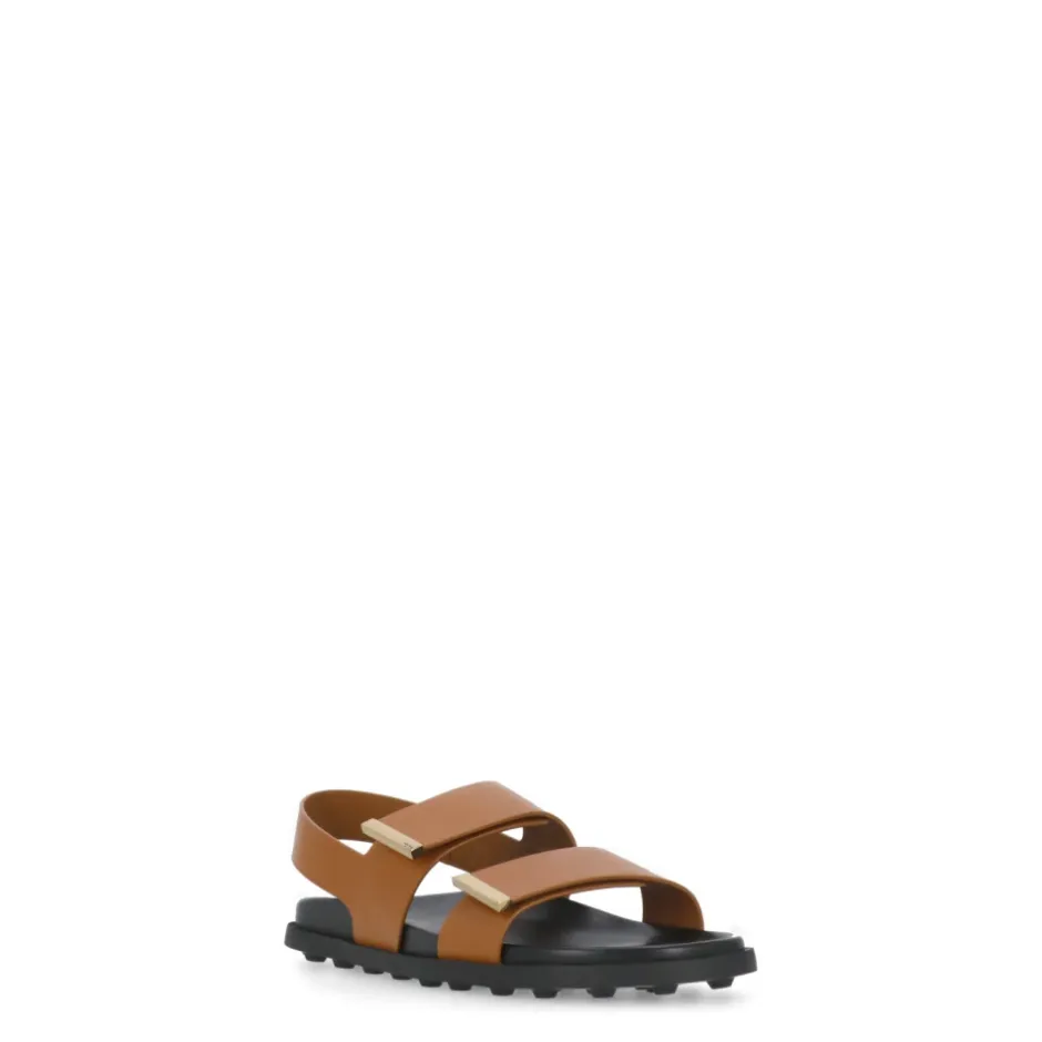 Hot Læder Sandaler med Velcrolukning Dame Sandaler