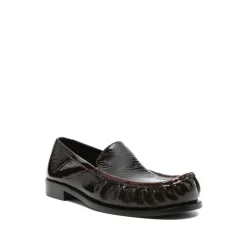 Læder Slip-On Flade Sko Loafers