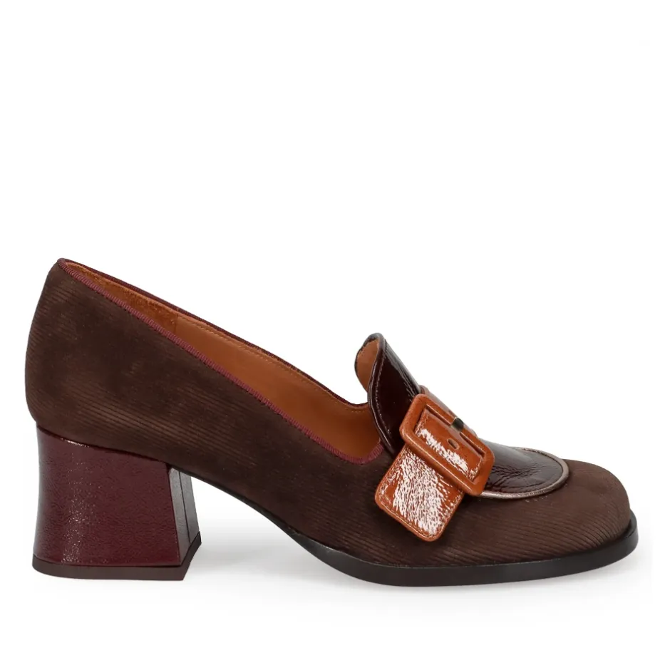 Clearance e 70`er-inspirerede lædersko med hæl Dame Pumps|Stiletter