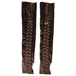 Sale e Lace-Up Satin Handsker Dame Handsker