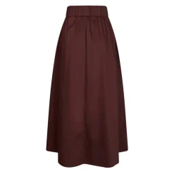New Burgundy Poplin Skjorte Dame Nederdele