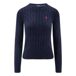 Hot Cable Knit Bomulds Sweater Dame Striktrøjer & Sweatere