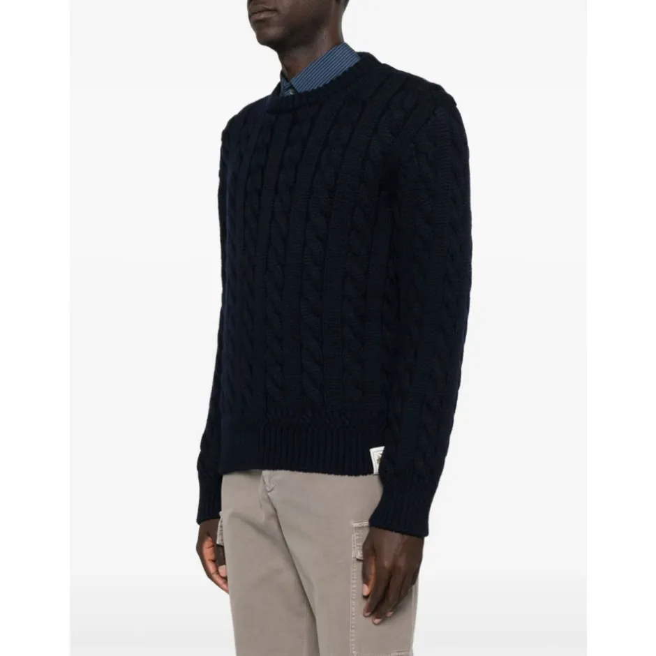 Best Cable Knit Crew Neck Sweater Strik