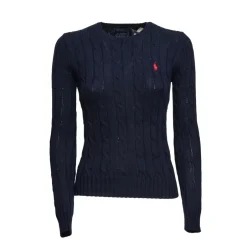 Discount Cable Knit Crewneck Sweater Dame Striktrøjer & Sweatere