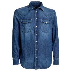 Best Camicia texana regular in denim fisso Skjorter