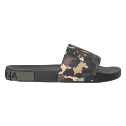 Sale Camouflage Læder Slides Sandaler
