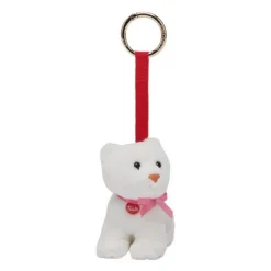 Charm med Mini Plys Kat Dame Tilbehør Til Tasker