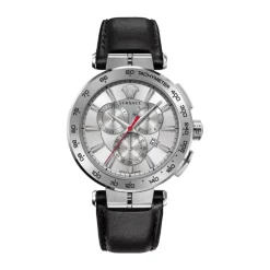 Outlet Chronograph AION sort sølv ur Ure