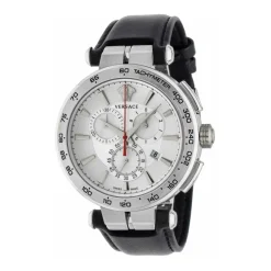 Outlet Chronograph AION sort sølv ur Ure