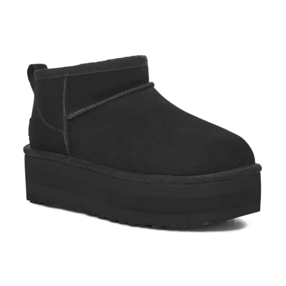 Clearance Classic Ultra Mini Platform Støvler Black Dame Støvler