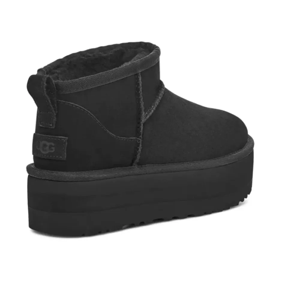 Clearance Classic Ultra Mini Platform Støvler Black Dame Støvler