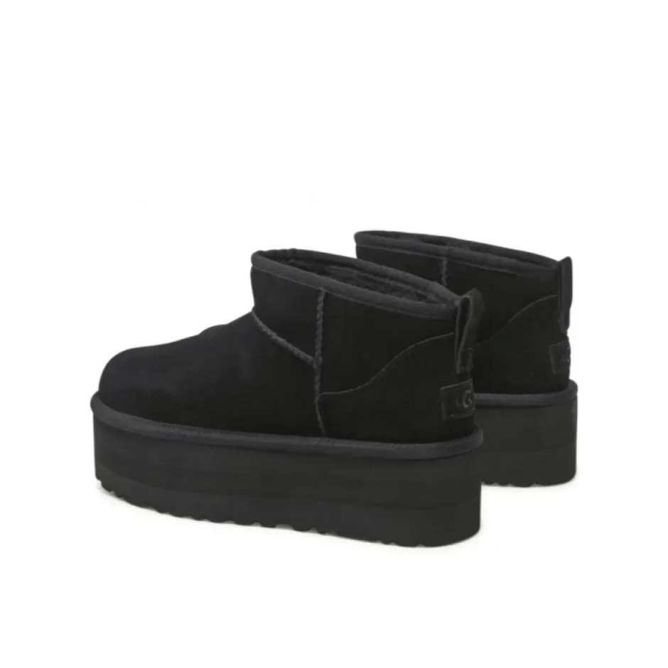 Clearance Classic Ultra Mini Platform Støvler Black Dame Støvler