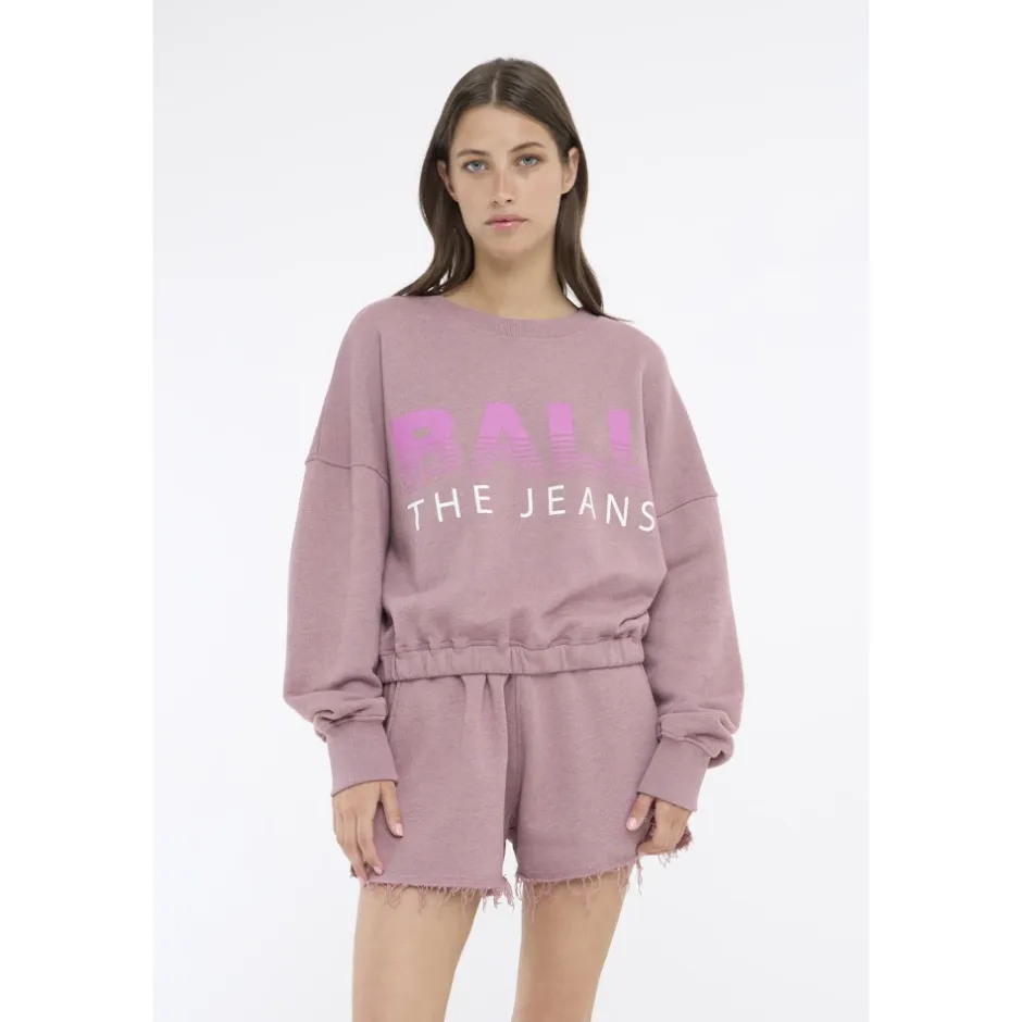 Discount Cropped Sweatshirt Wistful Mauve Dame Sweatshirts
