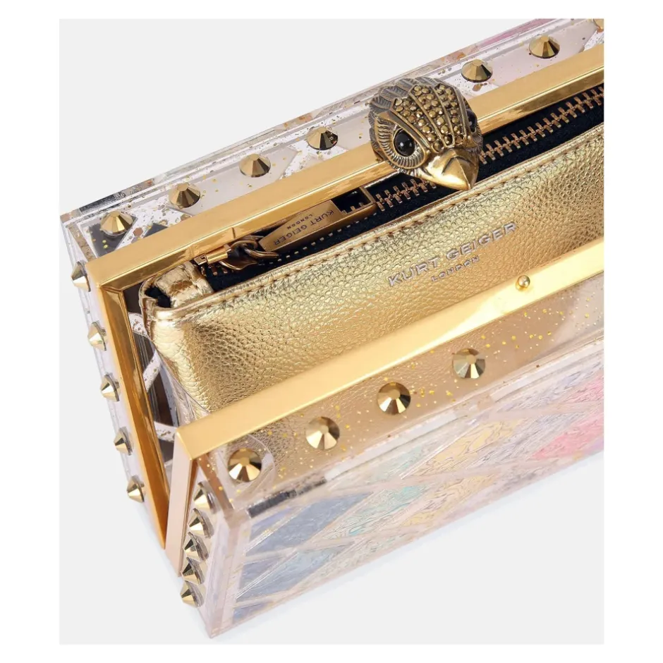 Clearance Crystal Quilt Box Clutch Dame Clutch