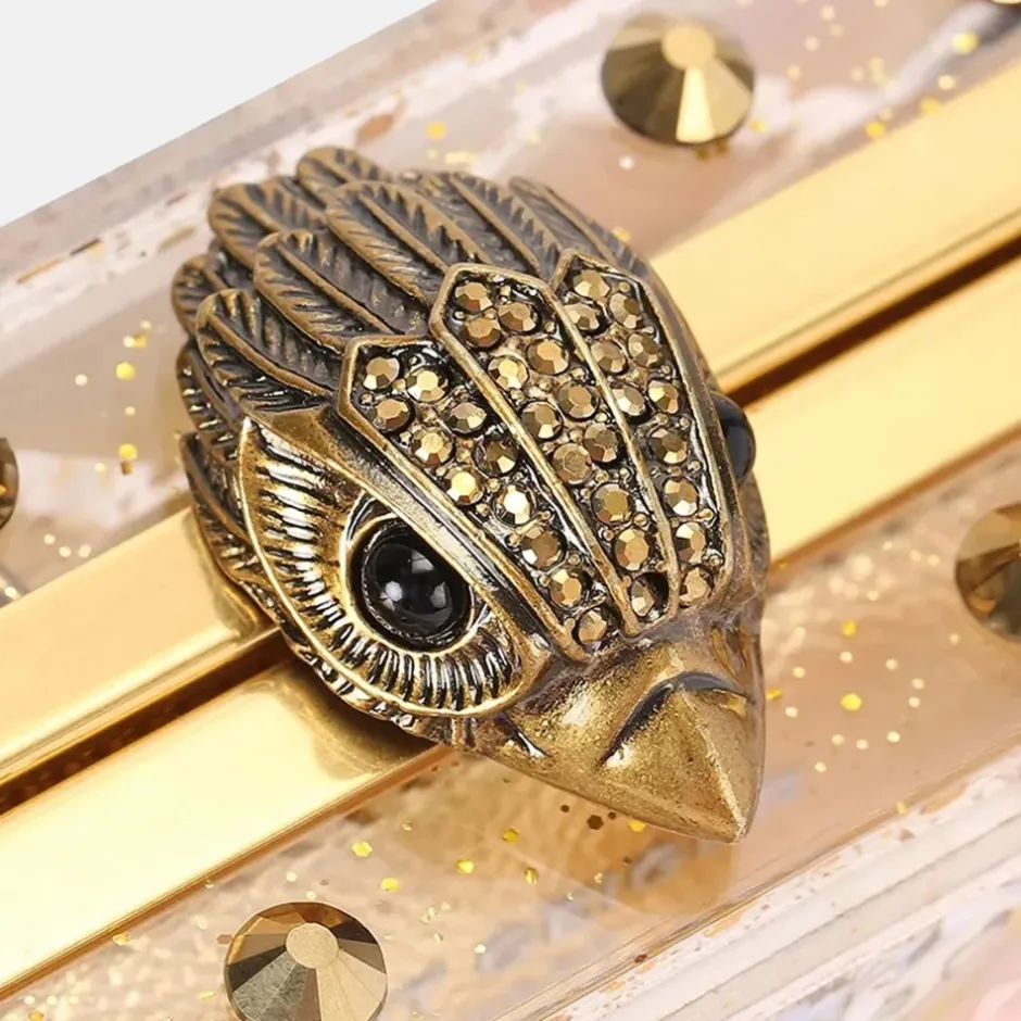 Clearance Crystal Quilt Box Clutch Dame Clutch