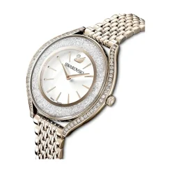 Sale Damearmbåndsur Crystalline Aura Ur Schweizisk Produktion, Metalarmbånd, Gylden, Champagne-Gylden Finish 5519456 Dame Ure