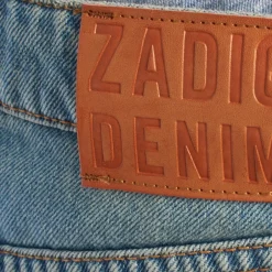Sale Denim Mini Nederdel med Distressed Effekt Dame Nederdele
