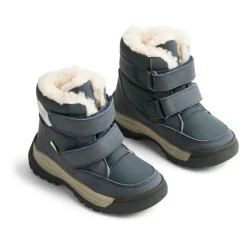 Sale Dobbelt Velcro Tex Vinterstøvler - Navy Børn Støvler